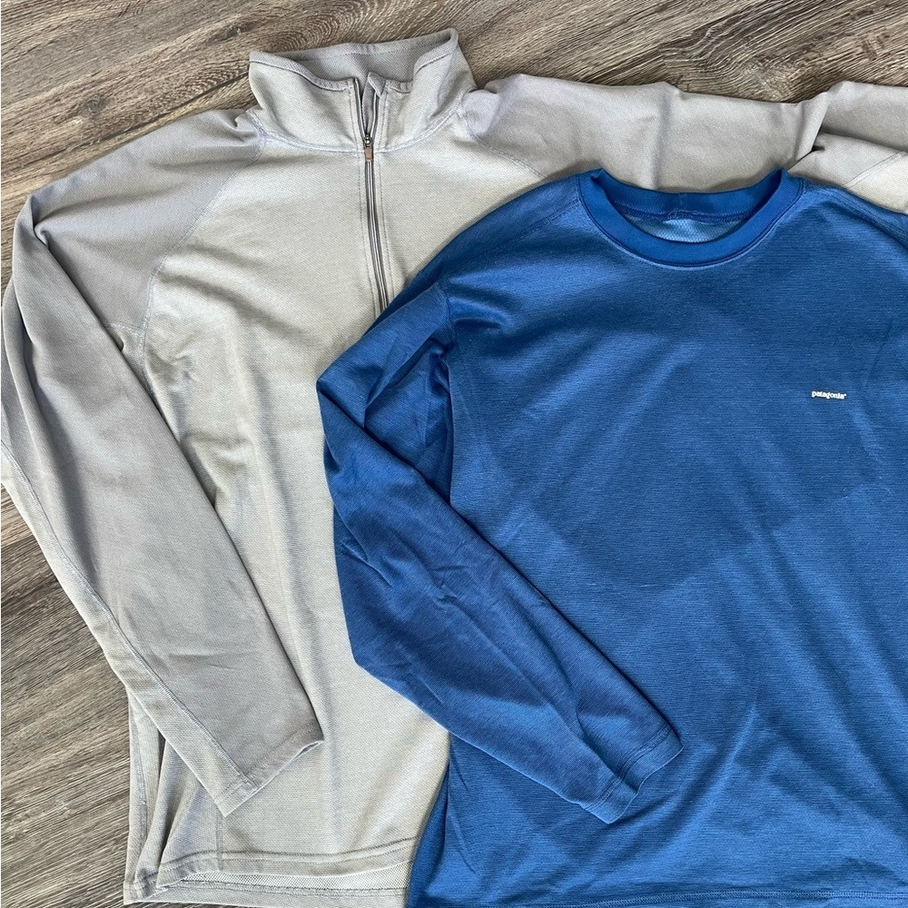 Patagonia | Bundle of (2) Lightweight Base Layer Quarter Zip Long Sleeves